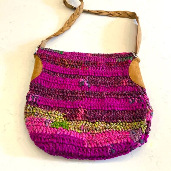 Chan Luu Handcrafted Woven Silk Multicolor Bright Woven Shoulder Bag - Picture 5 of 8